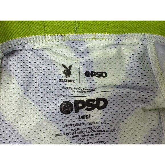 PSD Size L 36-38 Mens Boxer Briefs Playboy Green Stripe - Picture 2 of 3